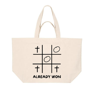 Already Won Shopping Bag Detailansicht, Mountain Movers christliche Streetwear