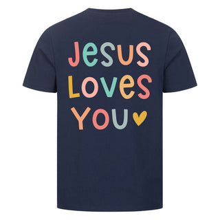 Jesus loves you pastell Shirt Backprint