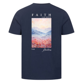Faith can move the mountains aquarell Detailansicht, Mountain Movers christliche Streetwear
