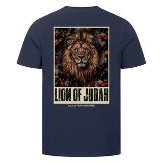 Lion of Judah Retro Shirt Backprint Detailansicht, Mountain Movers christliche Streetwear