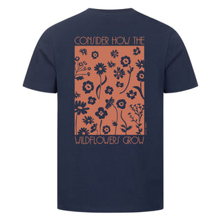 Wildflowers Shirt Backprint Detailansicht, Mountain Movers christliche Streetwear