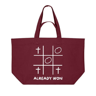 Already Won Shopping Bag Detailansicht, Mountain Movers christliche Streetwear