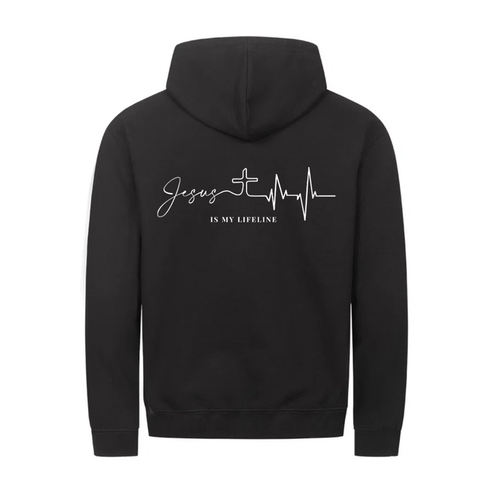 Jesus is my Lifeline Zipper Hoodie Backprint