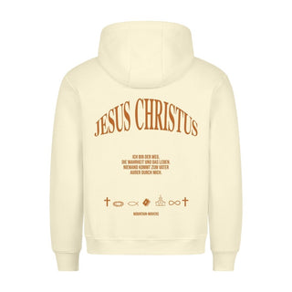 Jesus Christus Backprint Hoodie Variante, Mountain Movers christliches Design