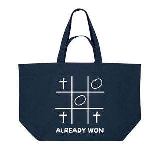 Already Won Shopping Bag Detailansicht, Mountain Movers christliche Streetwear