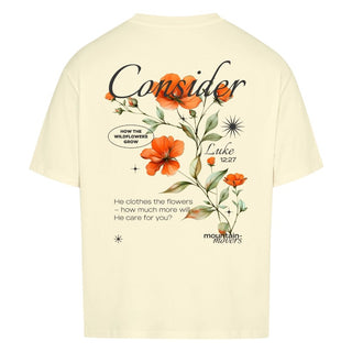 Consider the wildflower Oversize Shirt Variante, Mountain Movers christliches Design