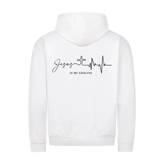 Jesus is my Lifeline Zipper Hoodie Backprint