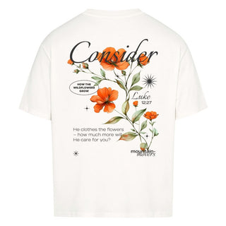 Consider the wildflower Oversize Shirt Detailansicht, Mountain Movers christliche Streetwear
