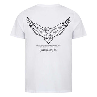 Adler Shirt Backprint Detailansicht, Mountain Movers christliche Streetwear