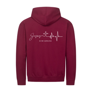 Jesus is my Lifeline Zipper Hoodie Backprint
