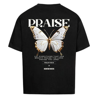 Praise the Lord Butterfly Oversize Shirt Variante, Mountain Movers christliches Design