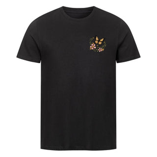 Let your Faith Bloom and Fly Shirt Front & Back Variante, Mountain Movers christliches Design