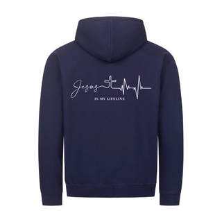 Jesus is my Lifeline Zipper Hoodie Backprint