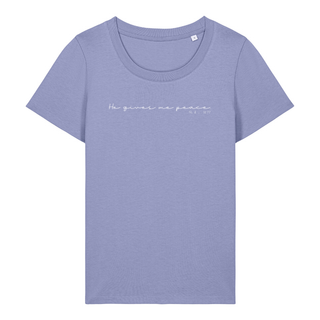 He gives Peace Frauen T-Shirt Detailansicht, Mountain Movers christliche Streetwear