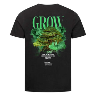 Grow Streetwear Unisex Shirt BackPrint Detailansicht, Mountain Movers christliche Streetwear