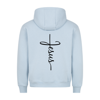 Jesus Simple Hoodie BackPrint Detailansicht, Mountain Movers christliche Streetwear