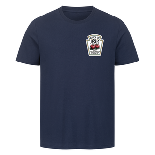 Catch up with Jesus Shirt Detailansicht, Mountain Movers christliche Streetwear