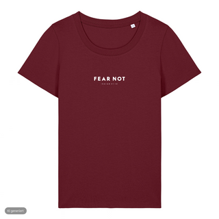 Mustard Seed Höhenlinien Frauenshirt, Burgunder, Vorderseite
