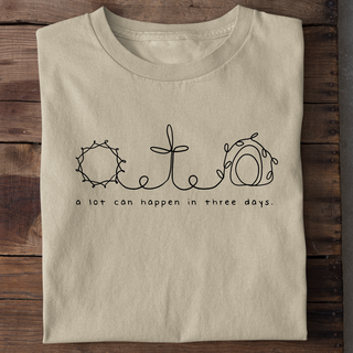 A lot can happen Shirt Detailansicht, Mountain Movers christliche Streetwear
