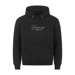 Neue Gnade Hoodie Detailansicht, Mountain Movers christliche Streetwear