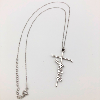 Jesus Cross Kette 925 Sterling Silber, Nahaufnahme
