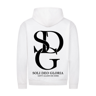 Soli deo Gloria Zipper Hoodie Backprint Variante, Mountain Movers christliches Design
