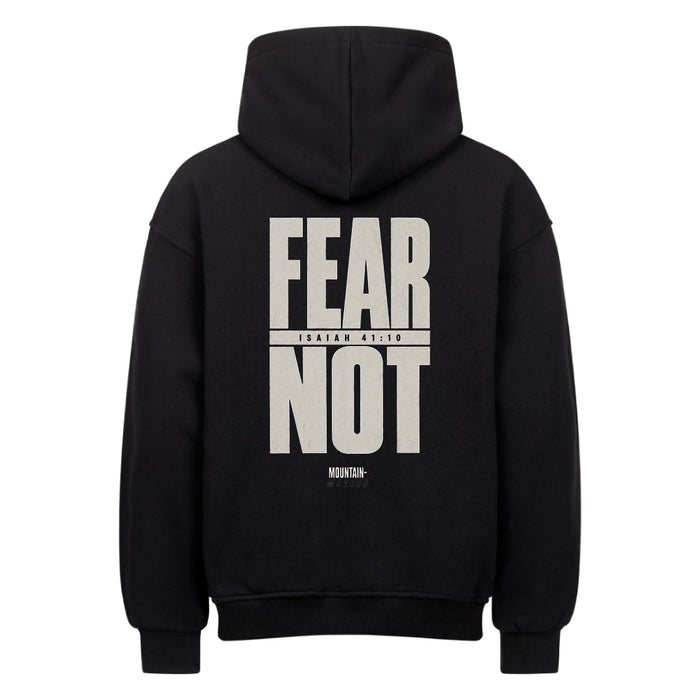 Fear Not Typo Oversize Hoodie Front & Back