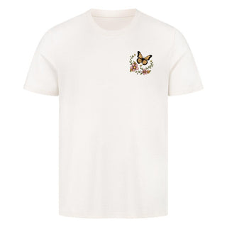Let your Faith Bloom and Fly Shirt Front & Back Detailansicht, Mountain Movers christliche Streetwear
