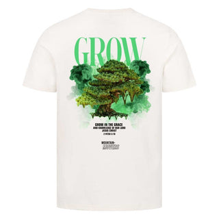 Grow Streetwear Unisex Shirt BackPrint Detailansicht, Mountain Movers christliche Streetwear