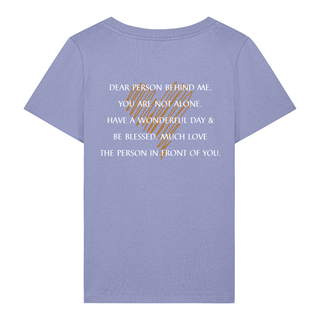 Dear Person Herz Frauen T-Shirt BackPrint, Nahaufnahme