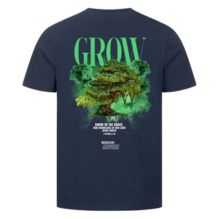 Grow Streetwear Unisex Shirt BackPrint Detailansicht, Mountain Movers christliche Streetwear