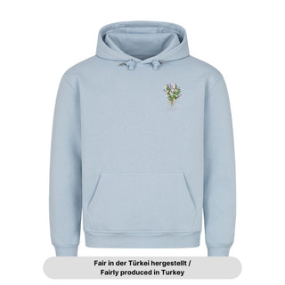 Let all that you do be done in Love (Flower) Hoodie Detailansicht, Mountain Movers christliche Streetwear