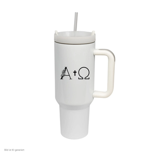 Alpha und Omega Thermobecher