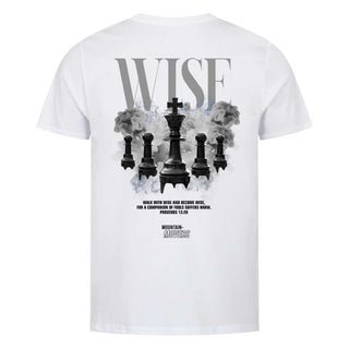 Wise Streetwear Unisex Shirt BackPrint Detailansicht, Mountain Movers christliche Streetwear
