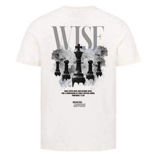 Wise Streetwear Unisex Shirt BackPrint Detailansicht, Mountain Movers christliche Streetwear