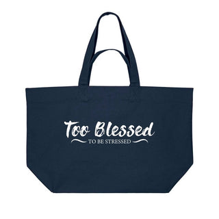 Too Blessed Shopping Bag Detailansicht, Mountain Movers christliche Streetwear