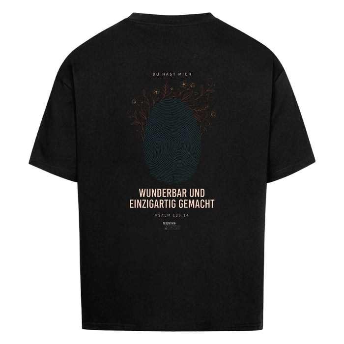 Wunderbar und Einzigartig Fingerprint Oversize Shirt Backprint
