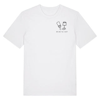 Salt & Light Minimalistic Shirt Detailansicht, Mountain Movers christliche Streetwear