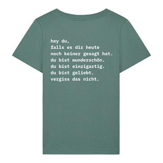 Keiner gesagt FRAUEN T-SHIRT Back-Print Detailansicht, Mountain Movers christliche Streetwear
