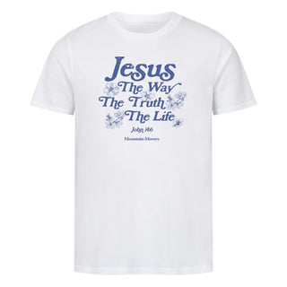 Jesus Retro Shirt Detailansicht, Mountain Movers christliche Streetwear