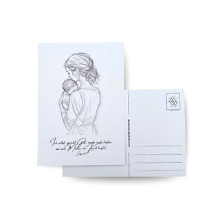 Mutter troesten Postkarte Variante, Mountain Movers christliches Design