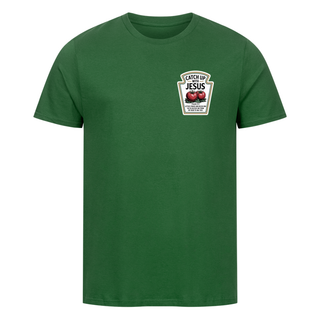 Catch up with Jesus Shirt Detailansicht, Mountain Movers christliche Streetwear