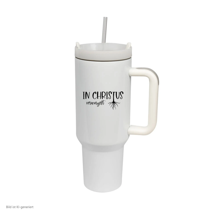 In Christus verwurzelt Thermobecher