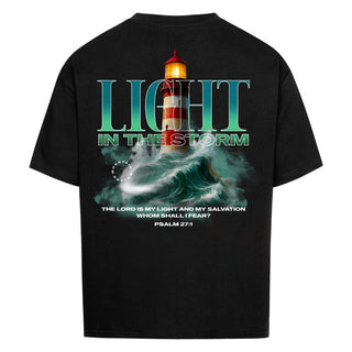 God as Our Light and Salvation Oversized Shirt BackPrint Variante, Mountain Movers christliches Design