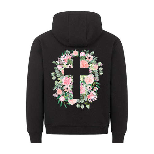 Cross flowers Hoodie BackPrint