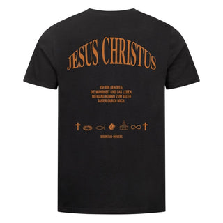 Jesus Christus Shirt Backprint Variante, Mountain Movers christliches Design