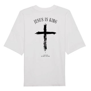 Jesus is King Minimalistic BackPrint Oversized Shirt Variante, Mountain Movers christliches Design