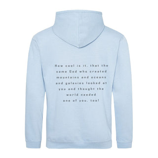 How Cool Hoodie BackPrint Detailansicht, Mountain Movers christliche Streetwear