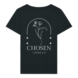 Chosen Flower Frauen T-Shirt BackPrint, Motivdetail