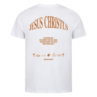 Jesus Christus Shirt Backprint Variante, Mountain Movers christliches Design
